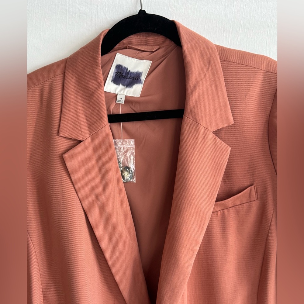 Madewell Women's Blazer in Dusty Rose - Picture 9 of 10